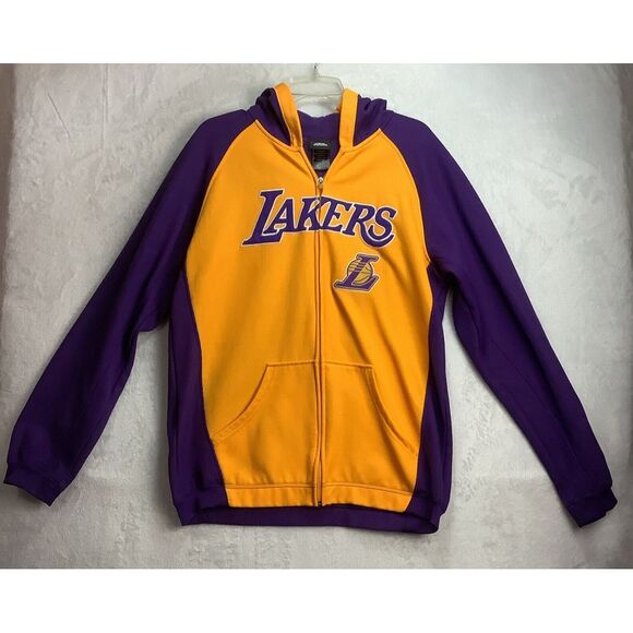 Vintage 90's Adidas NBA LA Lakers Hoodie Size SmallFull Zip w flaws